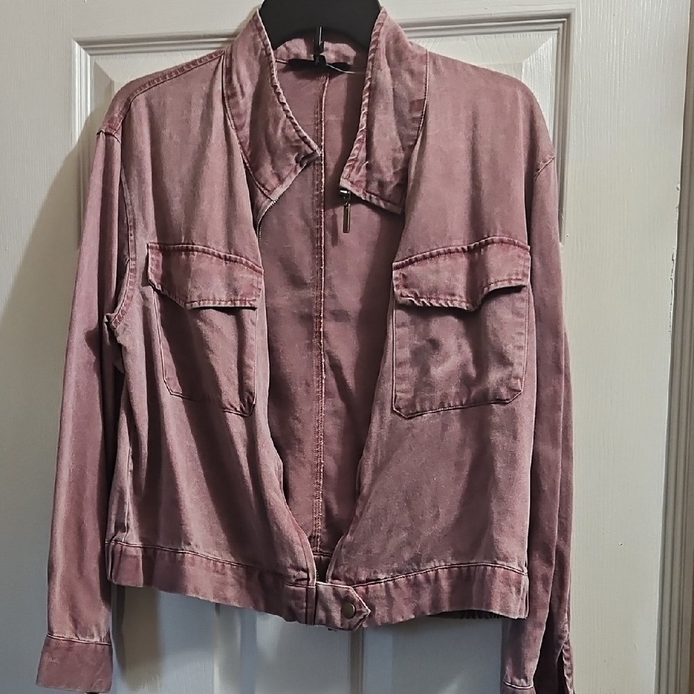 Jane and Delancey Pink Utility Jacket